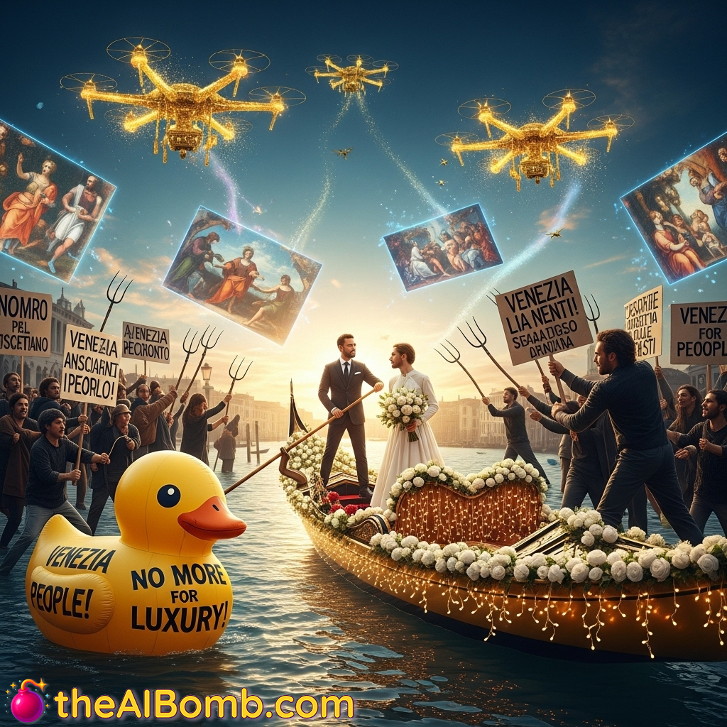 Billionaire Bridegroom Sieges Venice: Locals Arm for Wedding Warfare!